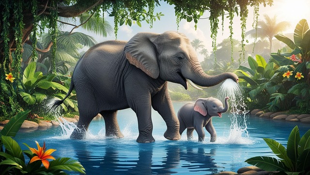 Free Elephant Nature illustration and picture