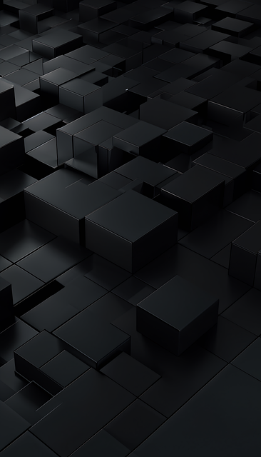 Schwarze Würfel, 3D-Blöcke
