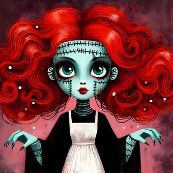 Free Ai Generated Bride Of Frankenstein illustration and picture