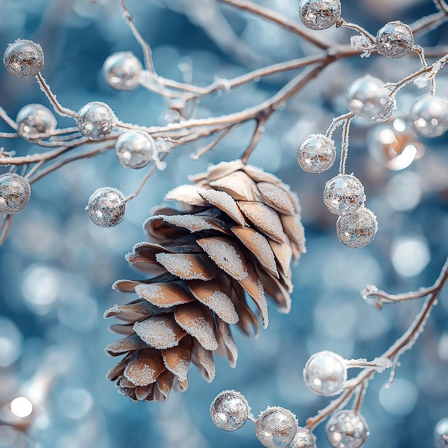 Free ai generated pinecone winter illustration