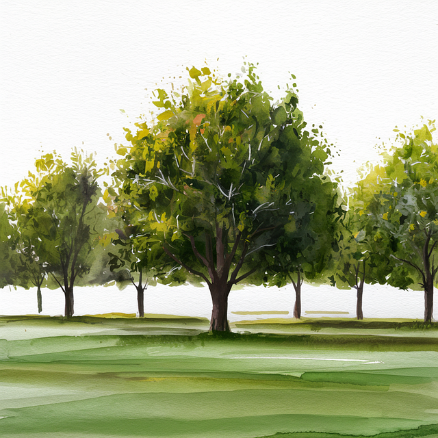 Free ai generated orchard forest illustration