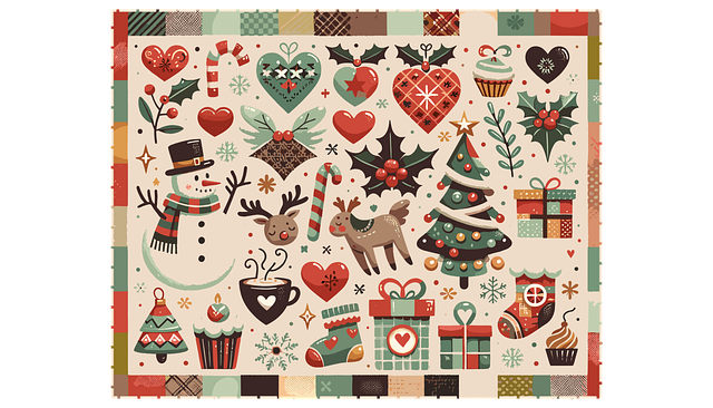 Download free HD stock image of Ai Generated Christmas Free ai generated christmas pattern illustration