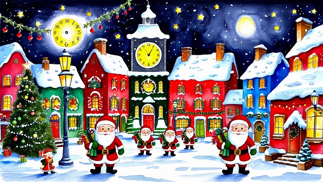 Free ai generated santa clauses christmas illustration