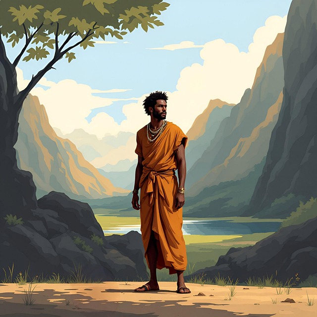Free man africa culture illustration