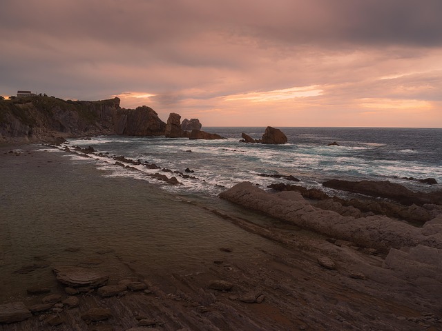 Pôr Do Sol, Costa, Geoparque, Cantabria