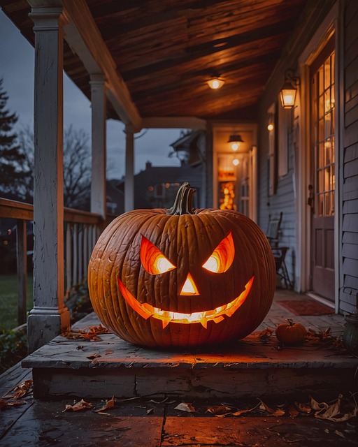 Free ai generated pumpkin jack o lantern illustration