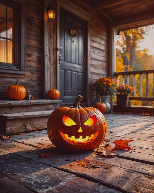 Free ai generated pumpkin halloween illustration