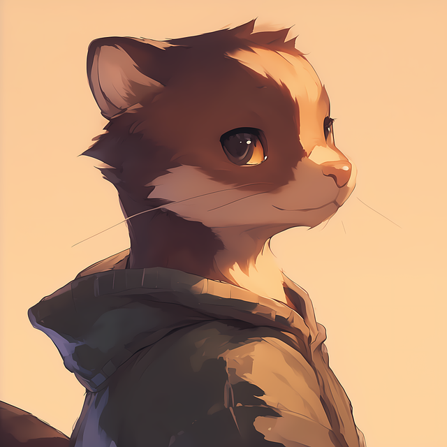Free ai generated nature ferret illustration