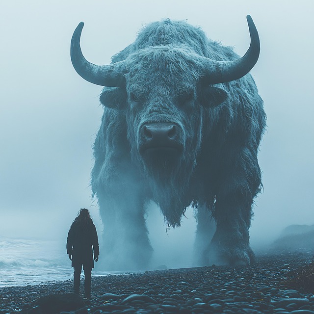 Free ai generated bull massive illustration