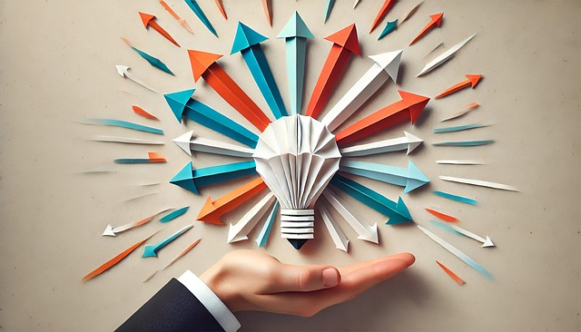 Free ai generated origami light bulb illustration