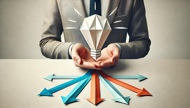 Free ai generated origami light bulb illustration