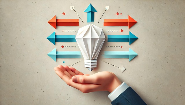 Free ai generated origami light bulb illustration