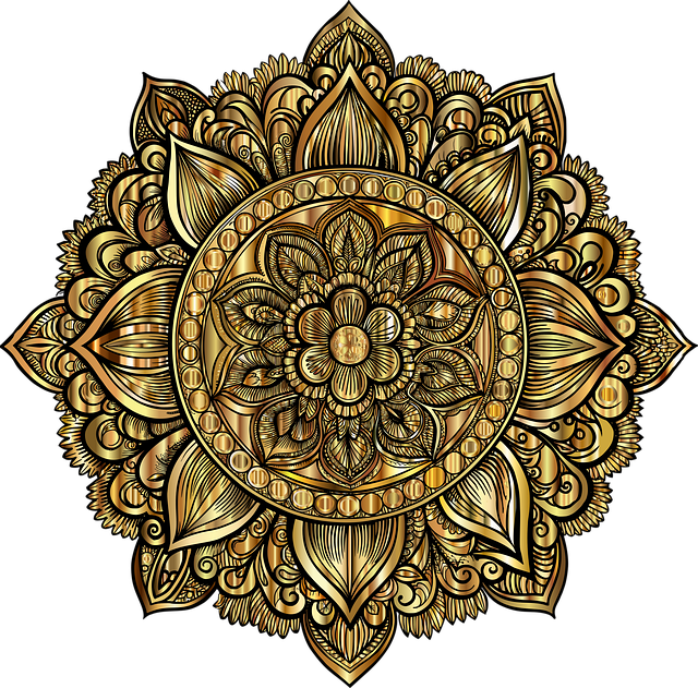 Download free HD stock image of Mandala Floral Free mandala floral gold vector