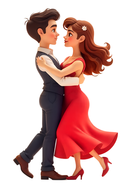 Download free HD stock image of Ai Generated Couple Free ai generated couple dance illustration