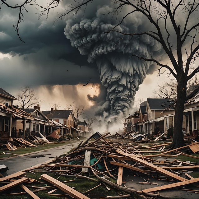Free ai generated tornado storm illustration