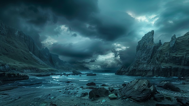 Free ai generated mountain river illustration