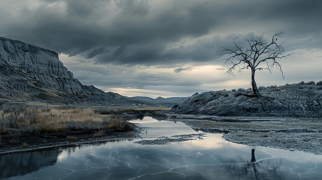 Free ai generated mountain river illustration