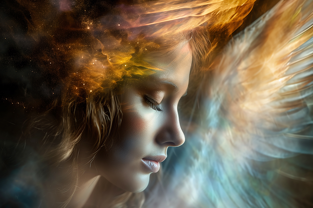 Free ai generated angel angelic illustration