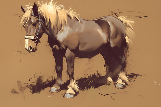 Free ai generated horse animal illustration