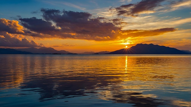 Ai Generiert, Meer, Sonnenuntergang