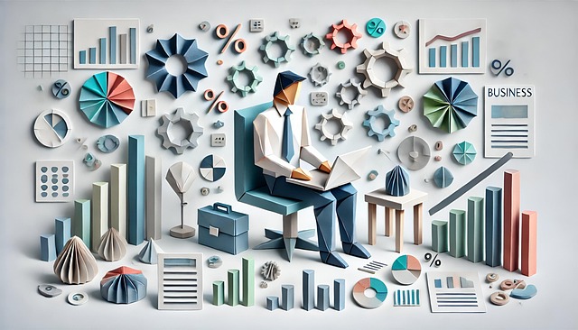 Free ai generated origami business professional illustration