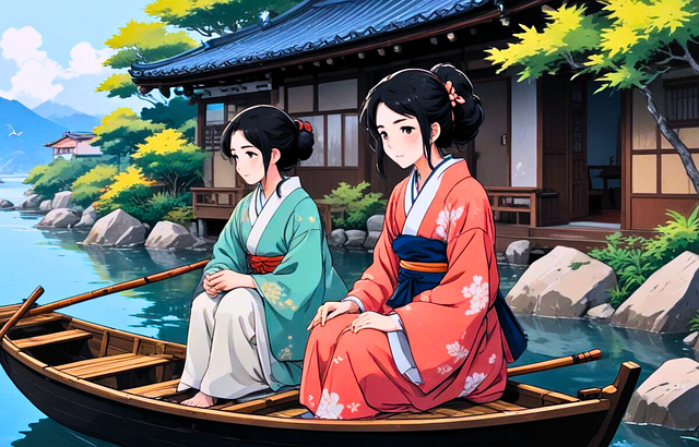 Anime, Natur, Mädchen, Mango, Wolken