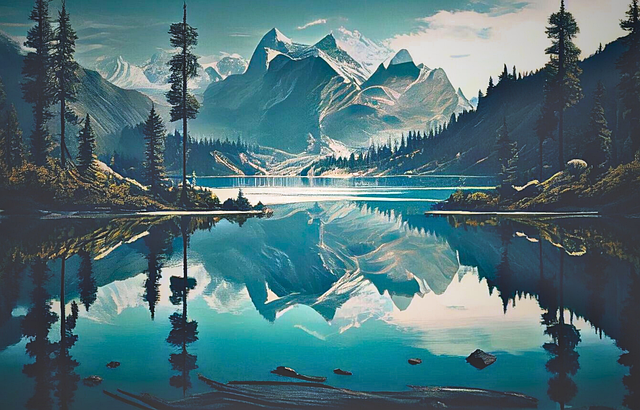 Lake, Natur, Berge, Panorama, Agua, Baum