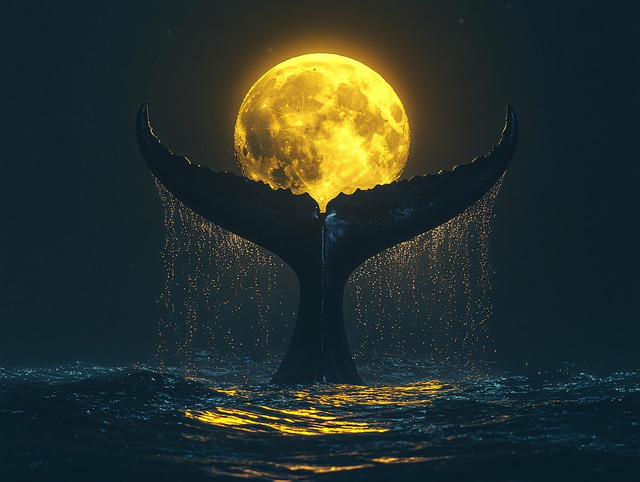 Free ai generated whale tail illustration
