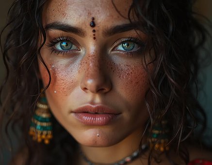 Ai Generiert, Frau, Zigeuner, Gesicht
