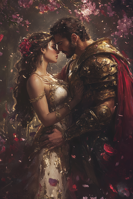 Free couple medieval greek illustration