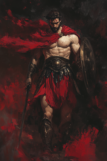 Download free HD stock image of Warrior God Free warrior god ares illustration