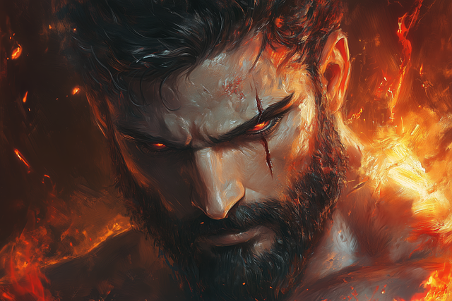 Download free HD stock image of Man Warrior Free man warrior deity illustration