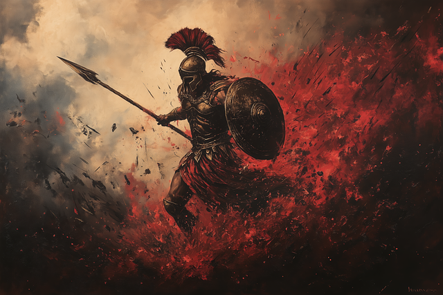Free man warrior deity illustration