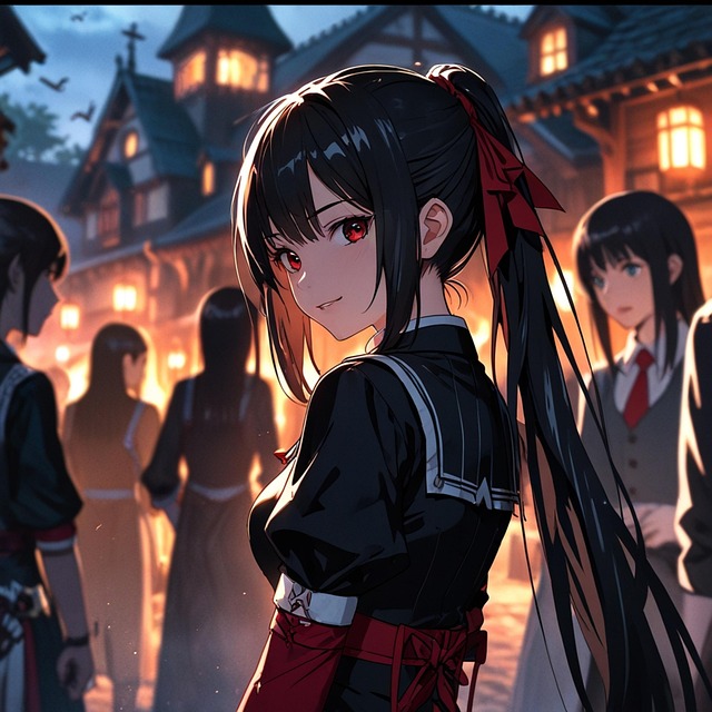 Free ai generated girl halloween illustration