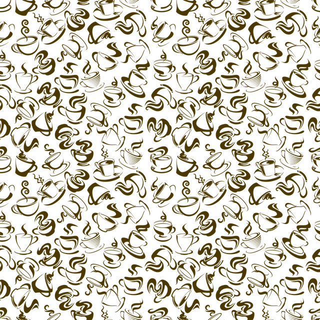 Free coffee caffeine pattern illustration