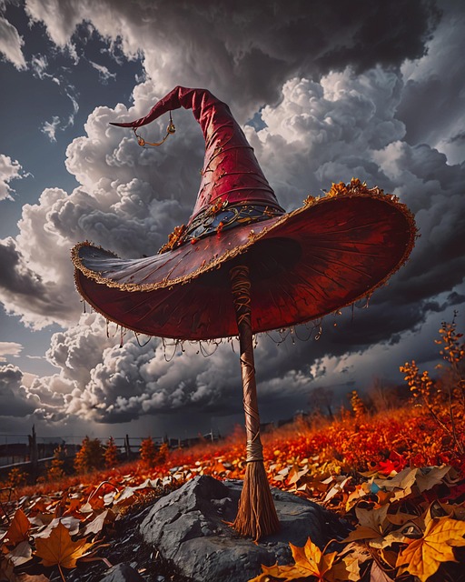 Free ai generated halloween witch hat illustration
