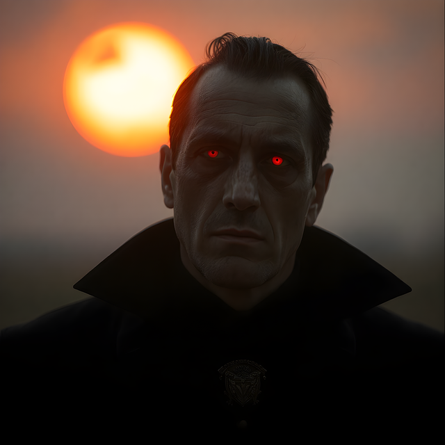 Download Ai Generated, Vampire, Sunset. RoyaltyFree Stock Illustration