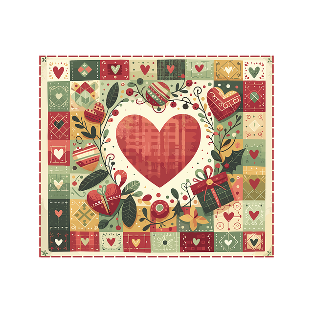 Free ai generated holiday patchwork illustration