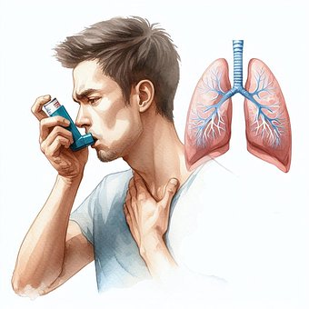 Ai Generiert, Asthma, Inhalator, Lunge