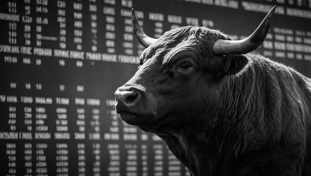 Free ai generated stock market bull illustration