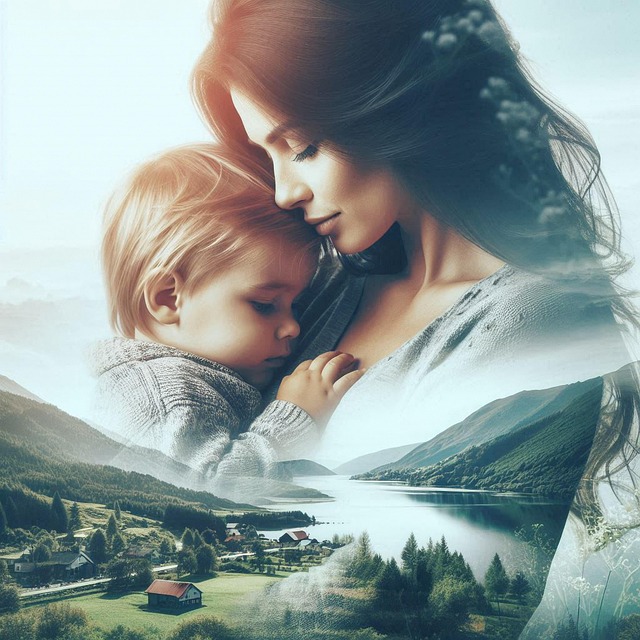 Free ai generated mother child illustration