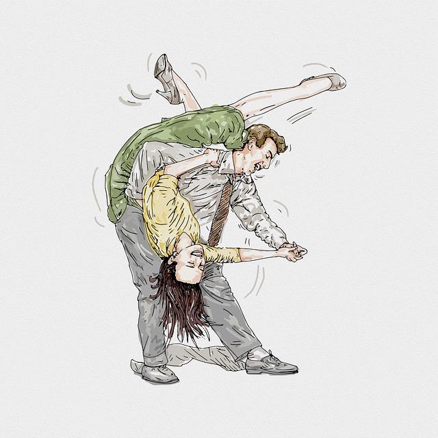 Free dance couple love illustration