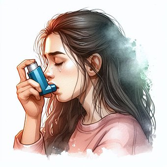 Asthma, Inhalator, Atmung, Schwierigkeit