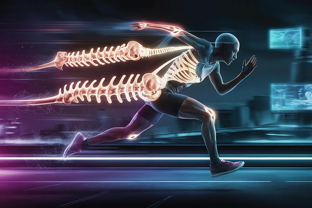 Free exercising horizontal running illustration