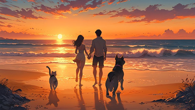 Free Ai Generated Couple illustration and picture
