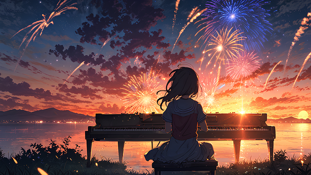 Free Piano Firecracker illustration and picture