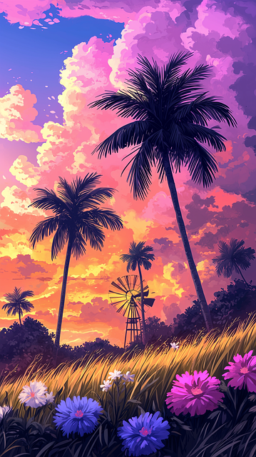 Free ai generated meadow flowers illustration