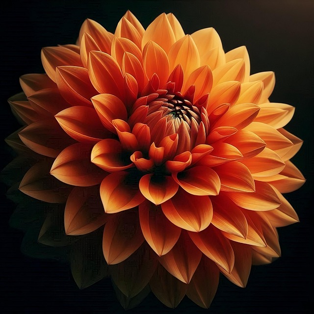Free nature dahlia orange dahlia illustration