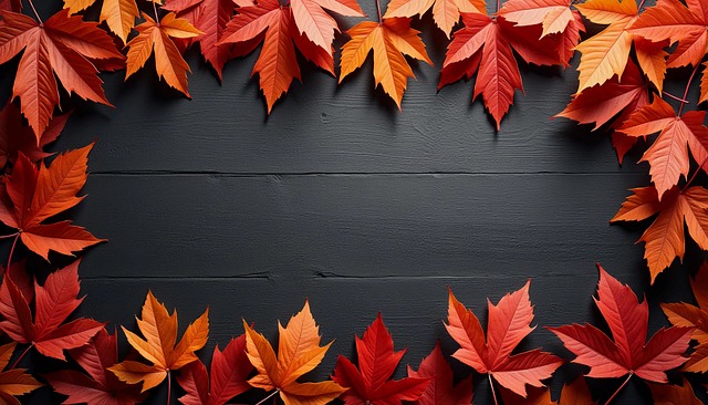 Free ai generated autumn leaves illustration