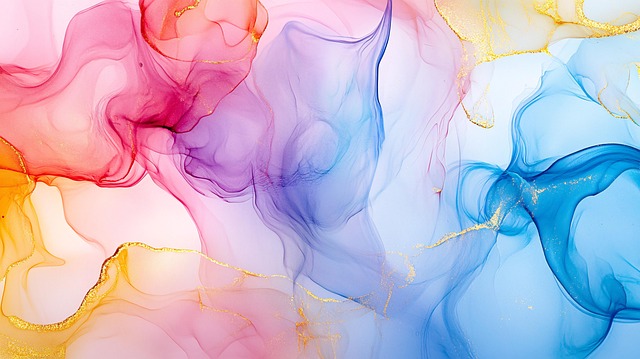 Free abstract fluid ink illustration